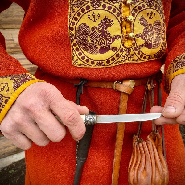 Historische Replik Messer Wikinger Rus Reenactment handgefertigt