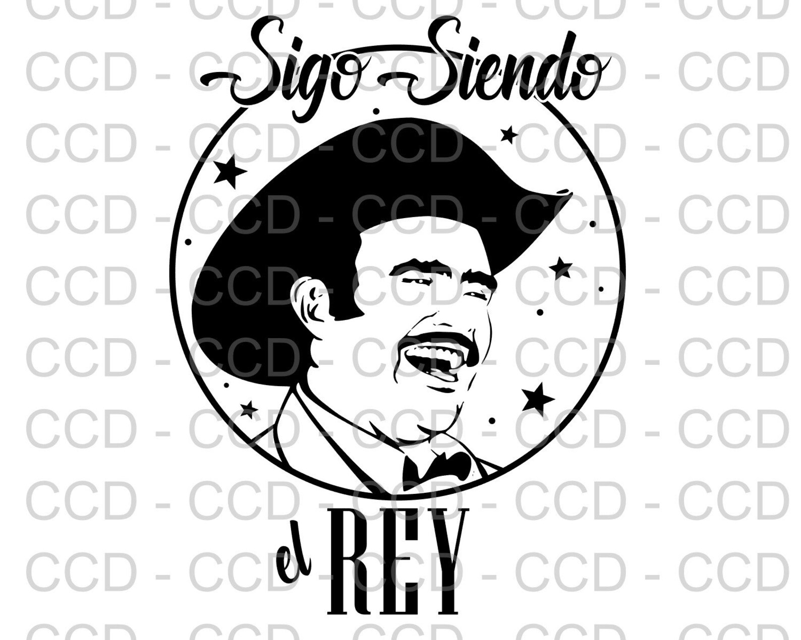 Vicente Fernandez Sigo Siendo El Rey- SVG PNG JPG, Download, Silhouette ...