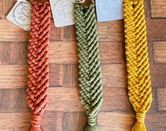 Macrame Bookmark: Upcycled Cotton Boho Reader Gift