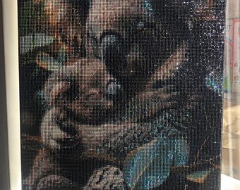 Koala Diamond Painting, Handmade Koala Wall Art, Cute Animal Decor, Sparkling Art, Nursery Wall Decor, Unique Gift