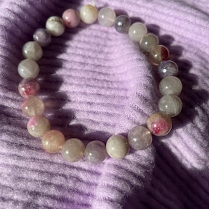 Gorgeous High Quality Pegmatite *Unicorn Stone* Bracelet  (7mm bead, size 7 in. wrist)
