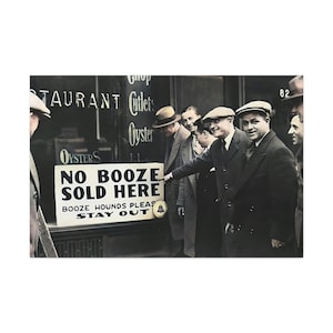 Geen drank verkocht hier verbod teken 18e wijziging ingekleurde retro kleur poster Vintage Wall Art Housewarming cadeau Vintage verbod kunst
