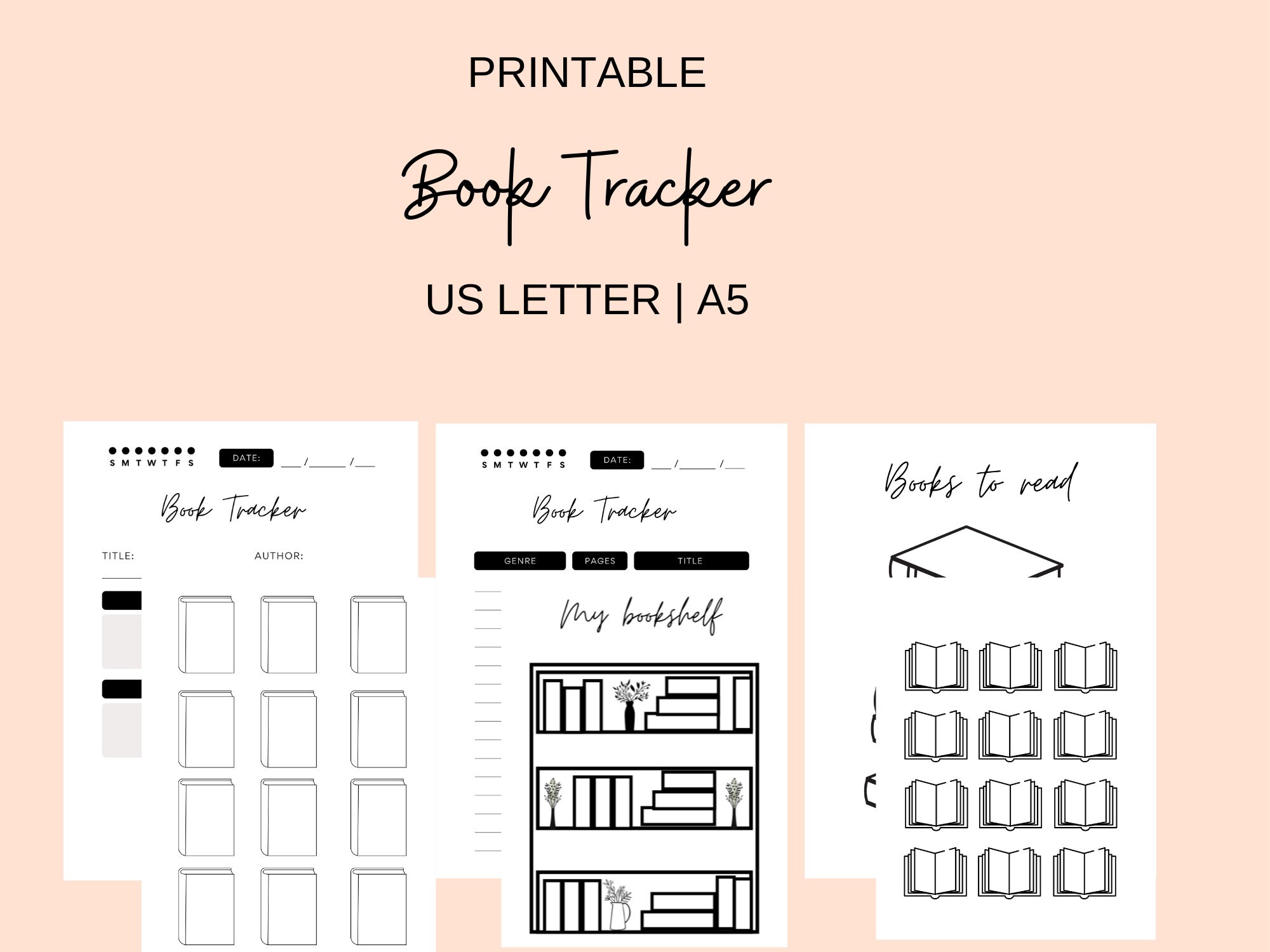 Reading Tracker Printable, Reading Journal, Books Review, Book Lovers ...