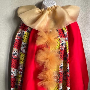 Vintage Clown Romper Playsuit Costume, Raggedy Ann Doll Print Cotton, Homemade Halloween Costume, Neck Ruffle Pom Poms, Adult M- L