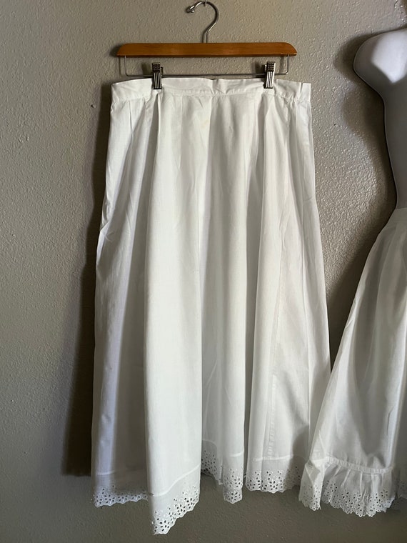 VINTAGE 1910’s Edwardian Cotton Petticoat & Split… - image 7