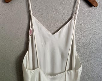 Vintage 1930s Rayon Satin Harlow Style, Old Hollywood Nightgown, Adult SM