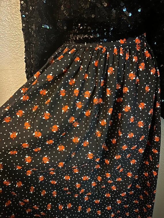 VINTAGE Halloween Costume, 1940’s Vintage Witch Print… - Gem