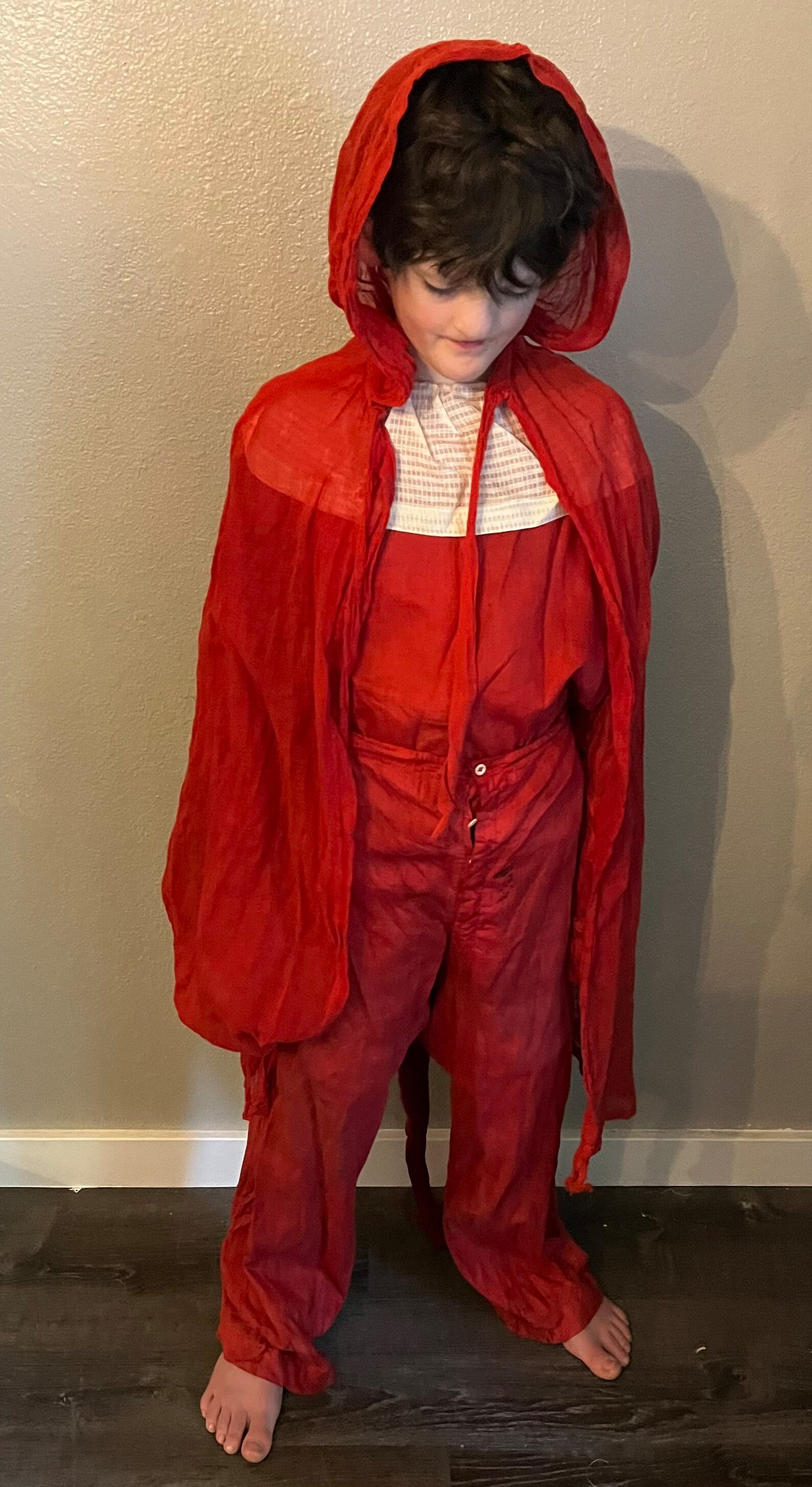 ANTIQUE Halloween Costume Handmade Red Cotton Devil With Etsy