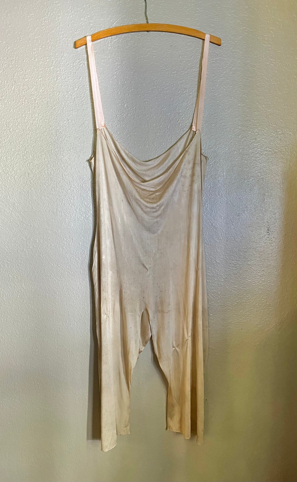 VINTAGE Edwardian 1900s Silk Union Suit Long Underwear Etsy