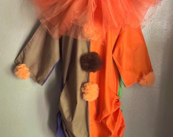 Vintage Harlequin Clown Costume, Adult M - XXL