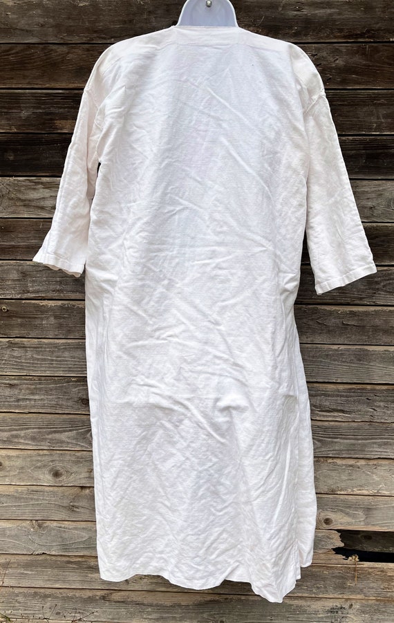 Vintage 1920’s French  Linen Cotton Nightgown Nig… - image 9
