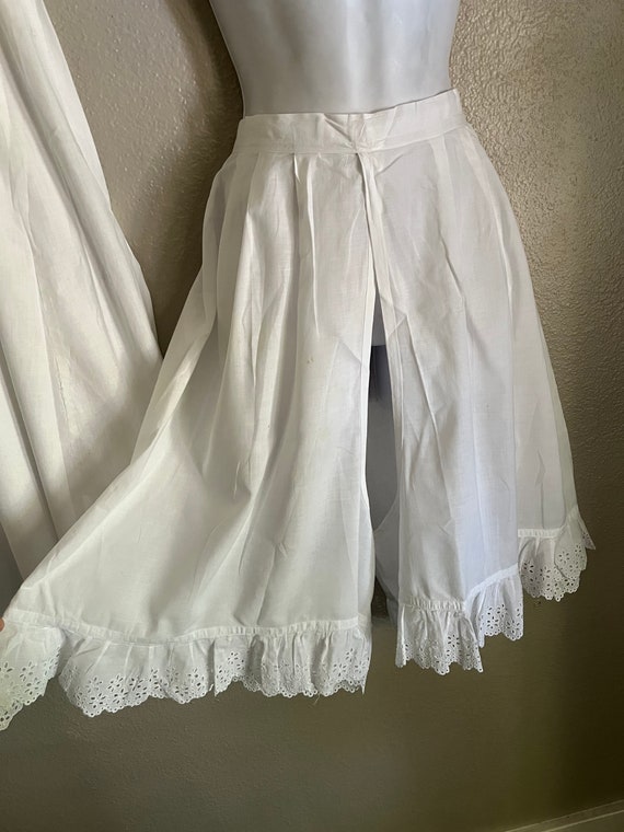 VINTAGE 1910’s Edwardian Cotton Petticoat & Split… - image 4