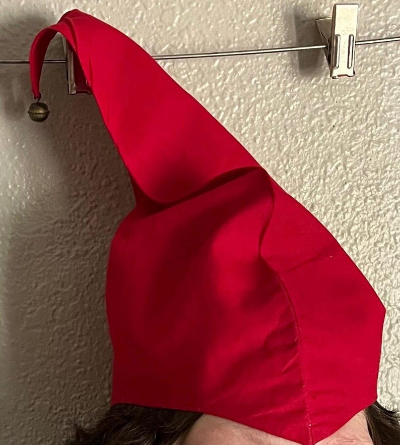 Vintage 1920’s Cotton Clown Jester Costume, Antique Bells, 4 Pieces, Vintage Elf, XS Bild 9