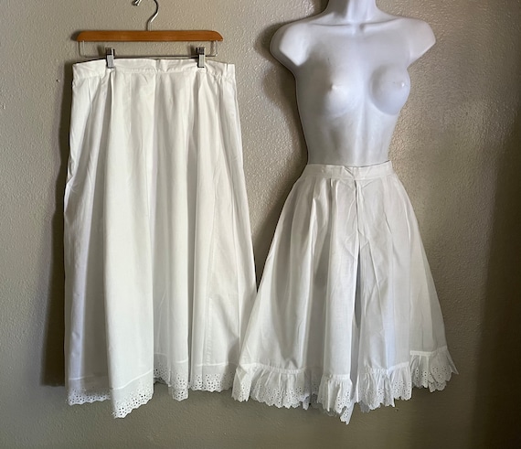 VINTAGE 1910’s Edwardian Cotton Petticoat & Split… - image 1