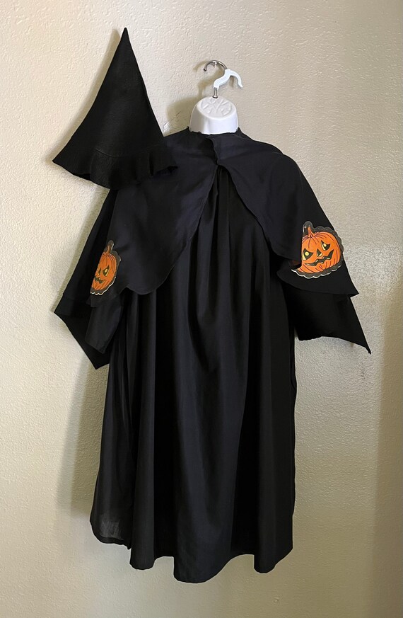 VINTAGE Halloween Costume, Witchy Cotton Dress, Caple… - Gem