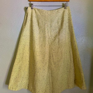 Vintage 1970s Classic Autumn Tweed A-line Skirt, Waist 31