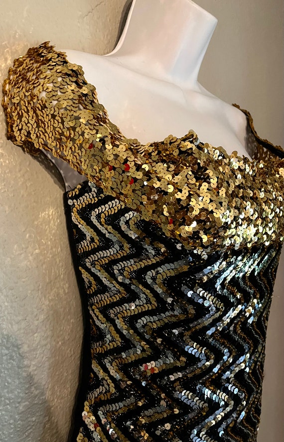 Vintage Sequins Rayon/acetate Satin Leotard, Hat,… - image 7