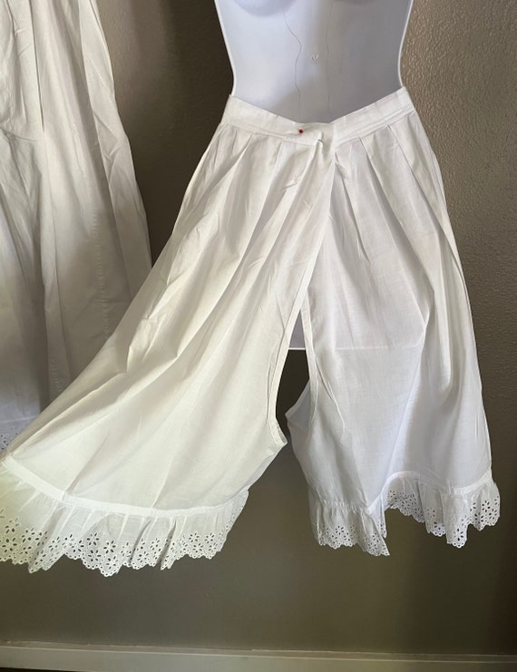 VINTAGE 1910’s Edwardian Cotton Petticoat & Split… - image 9