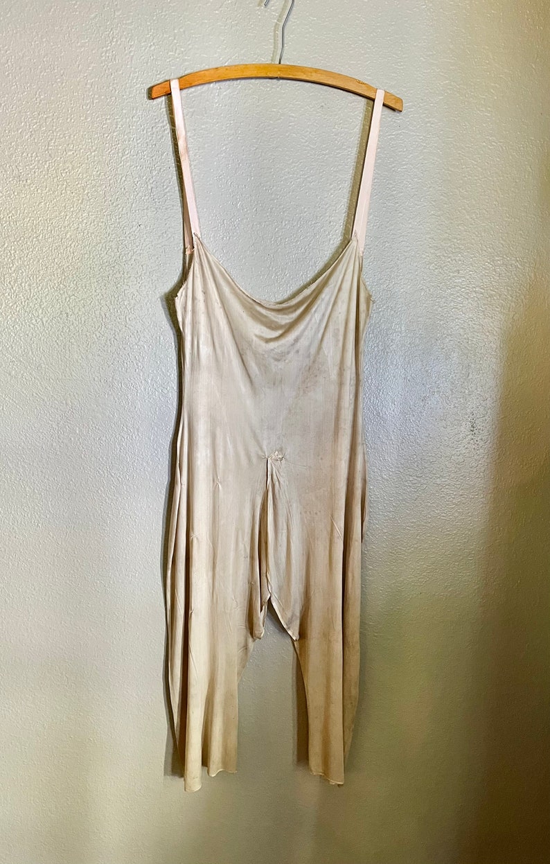 VINTAGE Edwardian 1900s Silk Union Suit Long Underwear Etsy
