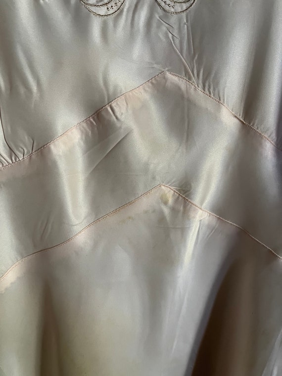 New OS, Vintage 1930’s Pink Rayon Satin “Miss New… - image 9