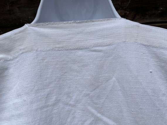 Vintage 1920’s French  Linen Cotton Nightgown Nig… - image 5