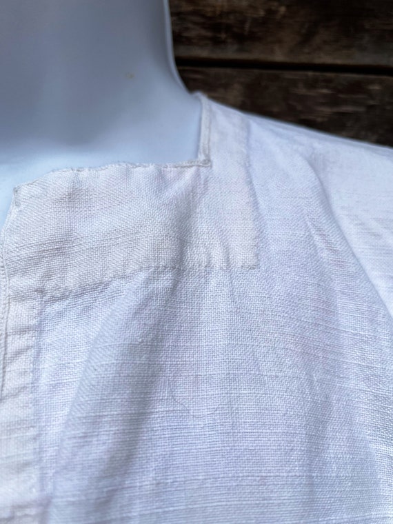 Vintage 1920’s French  Linen Cotton Nightgown Nig… - image 10