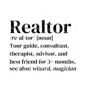 Realtor Definition SVG, Realtor shirt design, Real Estate svg, Real Estate Agent, Realtor sublimation design, Realtor PNG
