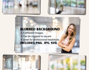 Blurred Background, 5 Different Images, Great for Headshots, Office Setting, Corporate Headshot Blurry Backgrounds, Soft Focus