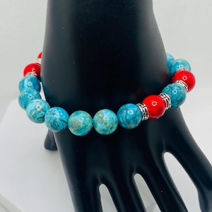 Turquoise Bracelet for Men with Tibetan Jewelry, Bracelets for Women, Gifts for Him, Gifts for Her