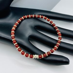Garnet Jewelry, Tennis Bracelets for Women - Custom Bracelet with Silver Snowflakes - Gifts for Women