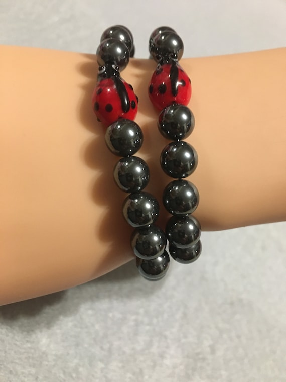 Bracciale coccinella rossa argento 925 rodiato Made in Italy, spedizione gratis