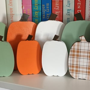 Wooden pumpkin (fall decor, tier tray, autumn)