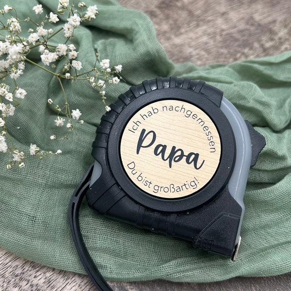 Papa/Opa Großartig | Personalisiertes Maßband/Rollmaßband 5m