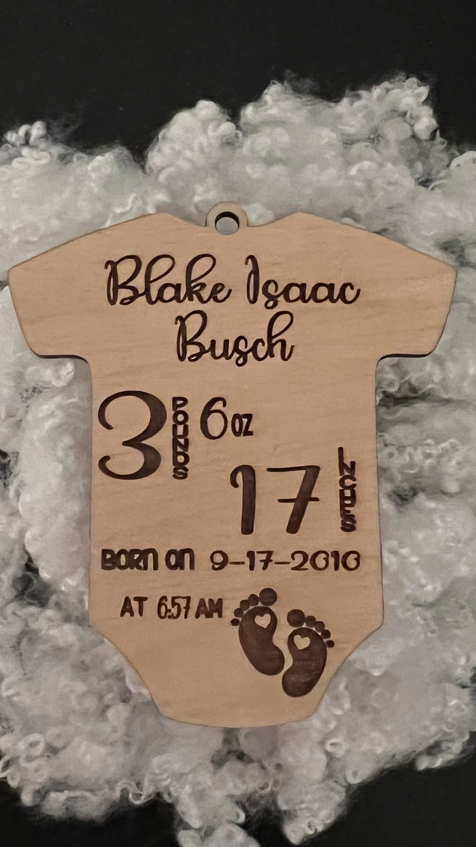 Birth Announcement Sign - Baby Birth Stats - Wood Ornament ...