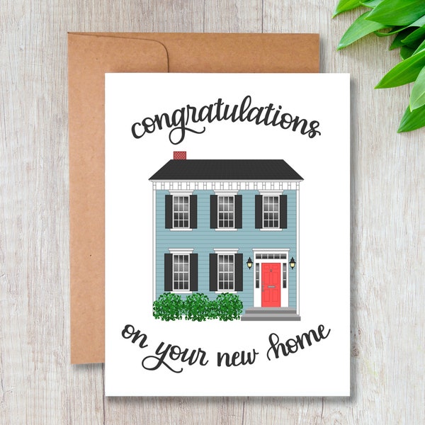 Congratulations On Your New Home Card, Housewarming Card, Realtor Card, Happy Closing Day Card, New House Card, Welcome New Neighbor Card