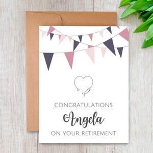Custom Retirement Card for Nurse, Personalized Nurse Retirement Card, Congratulations on Your Retirement Card, Happy Retirement Card