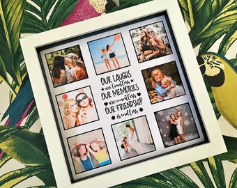Personalised Best Friends Multi Photo Frame / Besties / Bridesmaid /Friendship / Handmade gift/Sister/Mother daughter/FREE PHOTO PRINTING