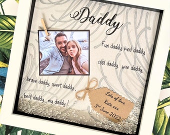 Personalised Daddy Photo Frame / Gifts for Dad Daddy / Father's Day / Birthday / Husband /Son Daughter /Handmade Bespoke/FREE PHOTO PRINTING