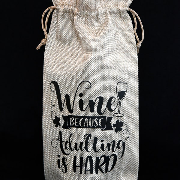 Burlap Wine Bags / Wine / Gift / Hostess / Wine Bag