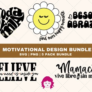 Motivational SVG Bundle, Svg bundle sale, Latina SVG, Cricut cut file, Spanglish svg, Png for sublimation, Direct to Garment