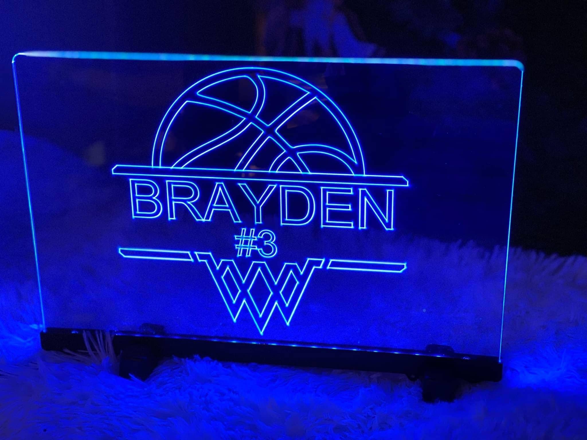 Laser Engraved Acrylic LED Sign With Remote Etsy