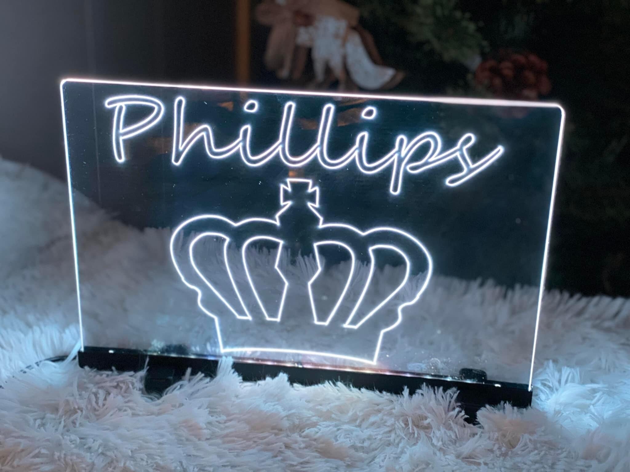 Laser Engraved Acrylic LED Sign With Remote Etsy