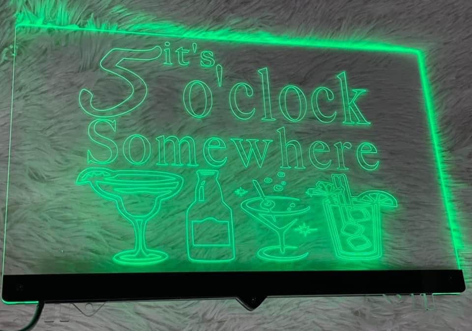 Laser Engraved Acrylic LED Sign With Remote Etsy