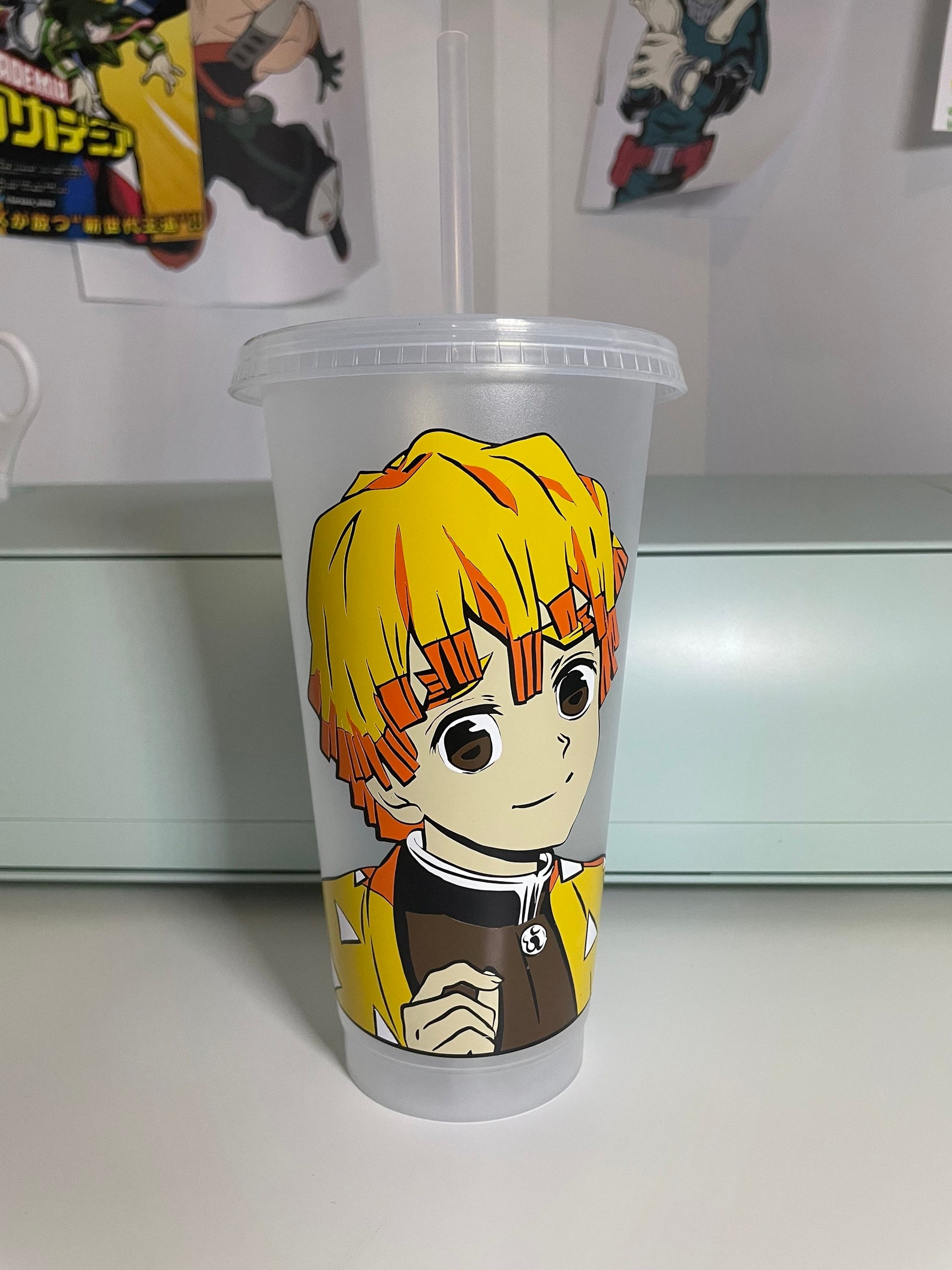Zenitsu Demon Slayer 24oz Cold Cup Starbucks Style Cup Etsy
