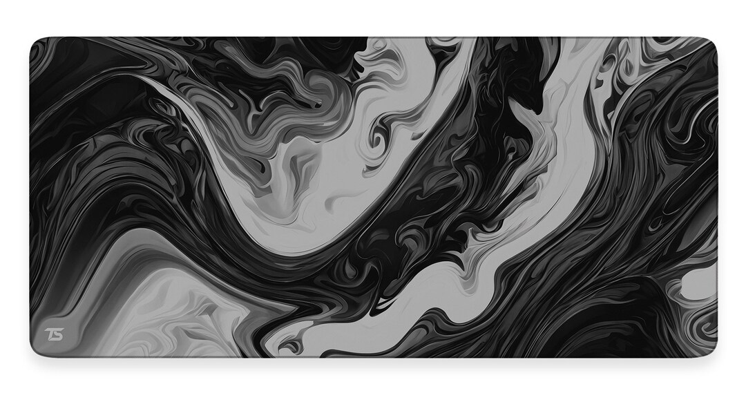 Techsource Mousepad Liquid Black XL 900x400cm/36x16 With Stitched Edges
