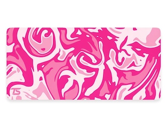 Gaming Mouse Pad XL - Camo Pink | Extended Desk Mat | 900x400 / 800x300 | Stitched Edges | Nonslip | Washable
