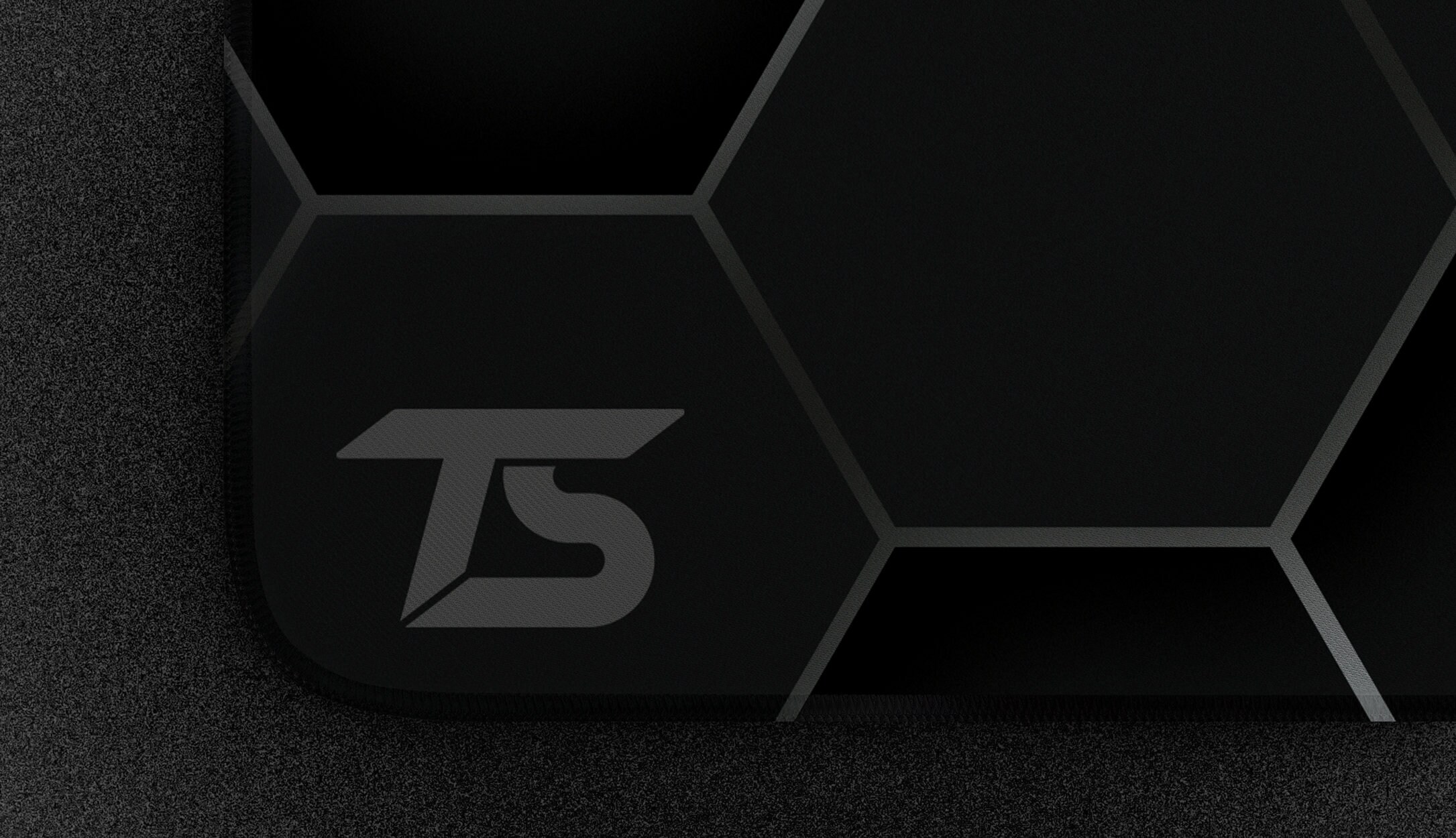 Techsource Mousepad Hex Black XL 900x400cm/36x16 With Stitched Edges