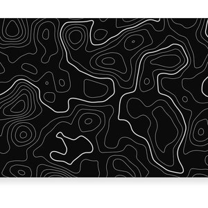 Grand tapis de souris motif carte topographique XXL, lignes blanches,  contour géographique, grand sous-main de bureau 90 x 40 cm, base en  caoutchouc