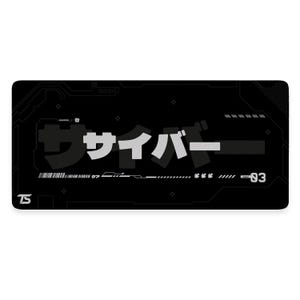 Techsource Mousepad - Cyber Black | 900x400/800x300 | Stitched Edges | Nonslip Rubber Base | Machine Washable | Speed and Control