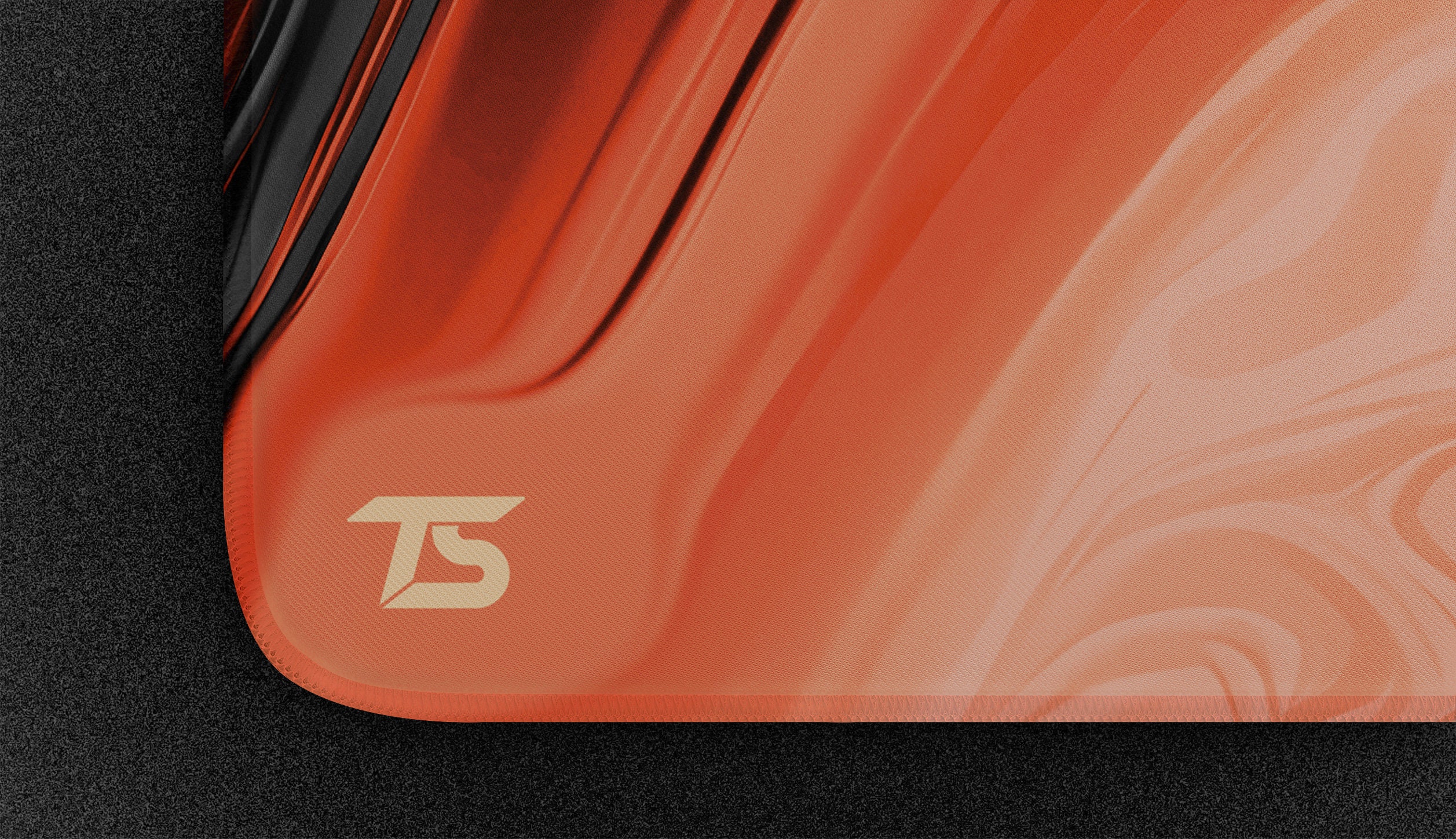 Techsource Mousepad Liquid Orange/black XL, 2XL and 3XL With Stitched